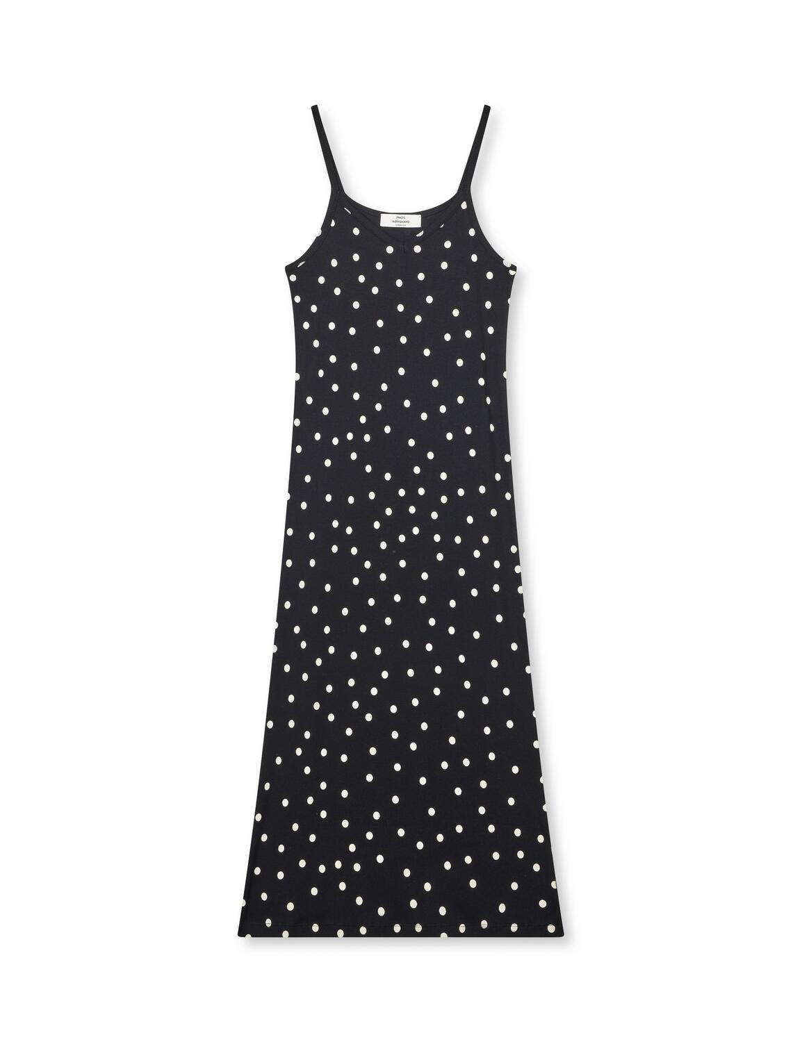 2X2 Cotton Delkissa kjole - Dot Aop Black